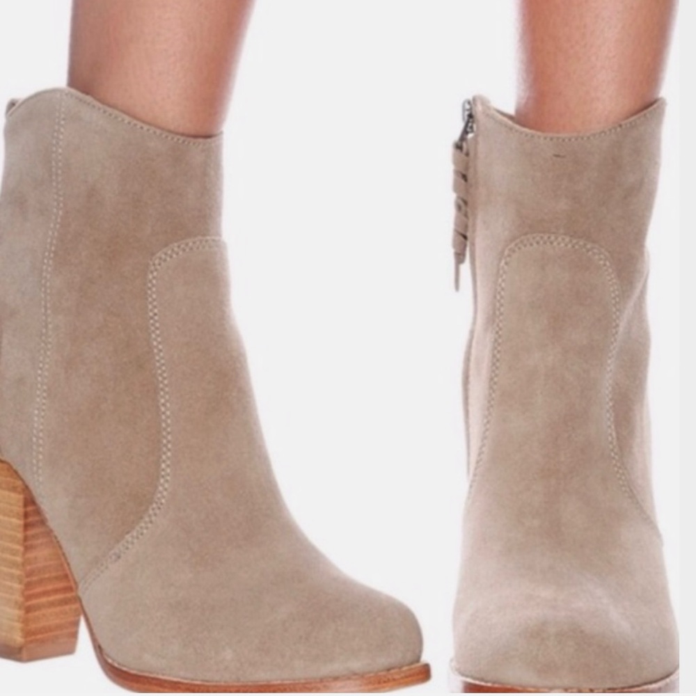 Joie ‘Dalton’ Tan Suede Ankle Women’s Booties Size 9